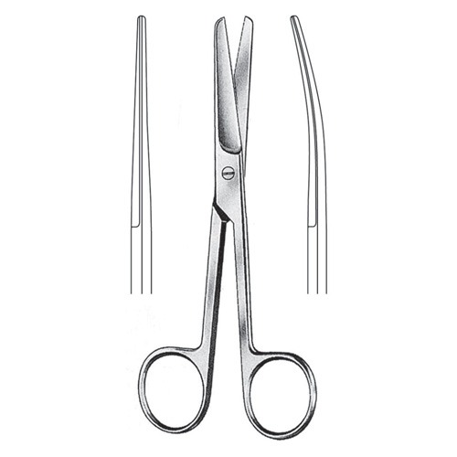 Standard Operating Scissors, B/B, Str, 18.5cm