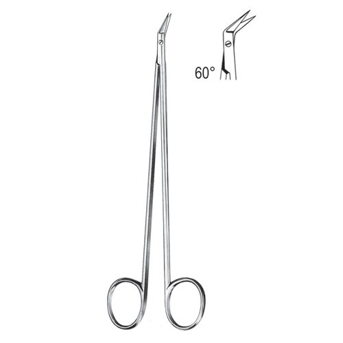 Dietrich Vascular Scissors, 60 Degree, 17.5cm