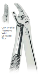 [RDJ-100-04] Extracting Forceps Con proﬁlo ritentivo With serrated tips for  Lower incisors and canines   Fig. 4