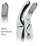 [RDJ-100-20] Extracting Forceps With serrated tips for  Lower third molars Fig. 20