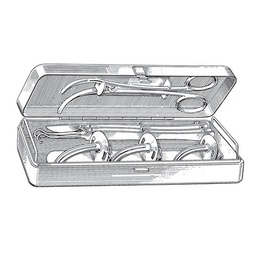 [RQ-182-00] Tracheotomy Set  Complete In Stainless Steel Case