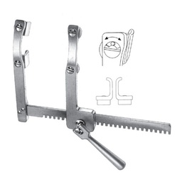 [RS-278-01] Morse-Favaloro Rib Spreaders (4 Movable Blades For Children), S/S, (A=12mm, B=20mm, C=155mm)