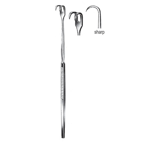 Retractor, Sharp, 2 Prongs, 16cm