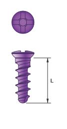 Non locking screw,Ø 3.0, Ø 2.3, 08mm,  Green