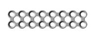 Matrix Plate 2x8 holes, Thickness 1.0 mm, Silver