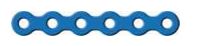 Straight LOC Plate 6 Holes, Thickness 1.5 mm, Blue