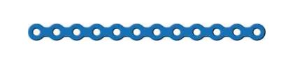 Straight LOC Plate 12 Holes, Thickness 1.5 mm, Blue