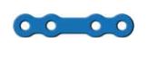 Straight LOC Plate 2+2 Holes, Thickness 1.5 mm, Blue
