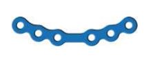 Straight LOC Plate 3+3 Holes, Thickness 1.5 mm, Blue