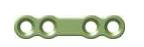 Straight Plate 4 Holes, Thickness 2.0 mm, Green