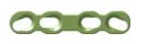 Straight Plate 4 Holes, Thickness 2.0 mm, Green