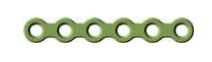 Straight LOC Plate 6 Holes,Thickness 2.0 mm Green