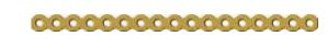 Reconstruction LOC Plate 17 Holes, Thickness 2.6mm, Gold