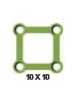 Box Plate 4 holes,  Thickness 0.5, Green