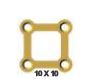 Orbital Plate 04 holes, Thickness 0.7,Gold