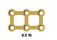 Double Box Plate 6 holes,  Thickness 0.7,Gold