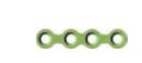 Straigth Plate 4 Holes , Thickness 0.8 mm, Green