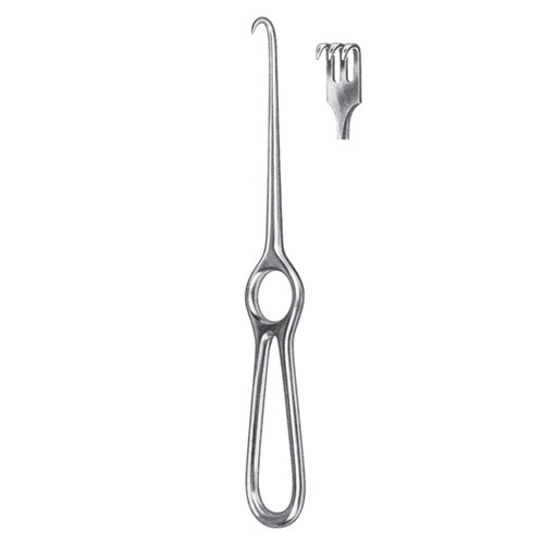 Volkmann Retractor, 3 Prongs, Semi Sharp, 21.5cm