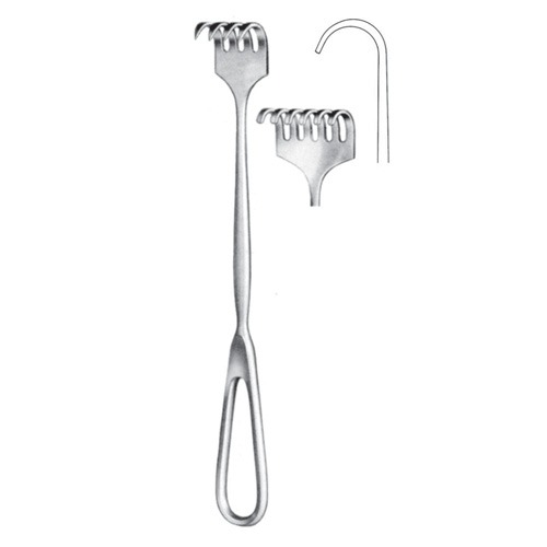 Retractor, 6 Prongs, Blunt, 22cm