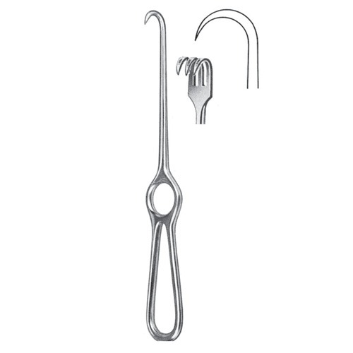 Kocher Retractor, 3 Prongs, Sharp, 22cm