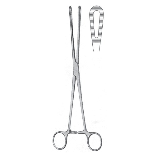 Rampley Cotton Swab Forceps, Box Joint, 18cm