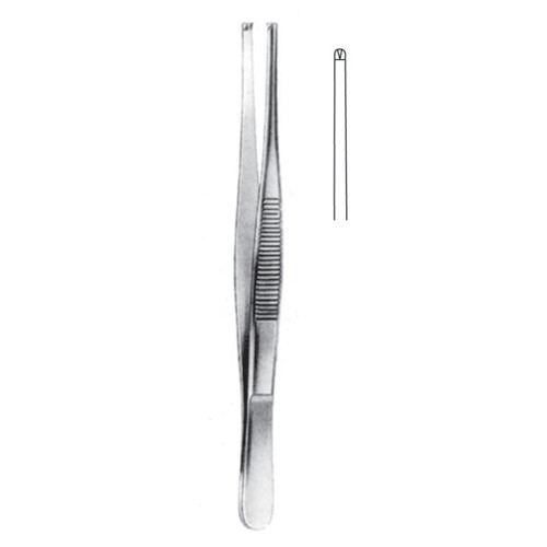 Tissue Forceps, Slender 1x2 Teeth, 13cm