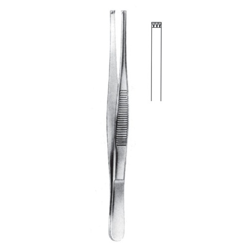 Tissue Forceps, Regular, 3x4 Teeth, 20cm