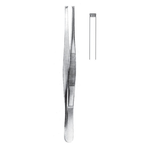 Tissue Forceps, Regular, 4x5 Teeth, 14cm