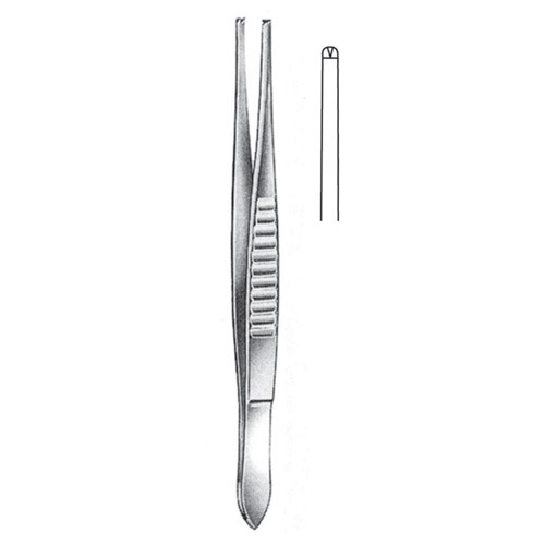 USA Model Tissue Forceps, 1x2 Teeth, 15cm