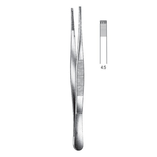 Adlerkreutz Tissue Forceps, 4x5 Teeth, 20cm