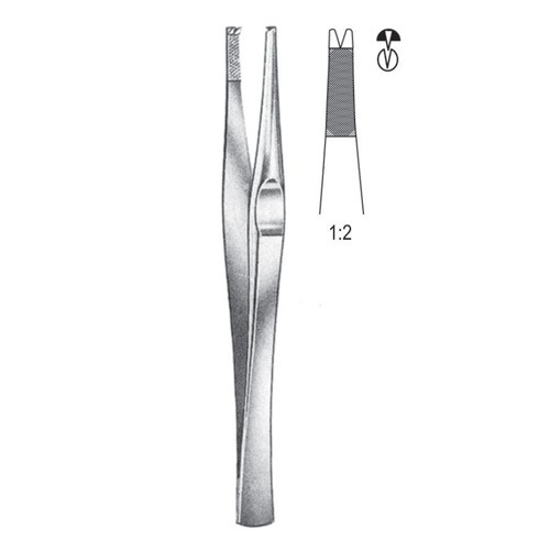 Lane Tissue Forceps, 1x2 Teeth, 18cm