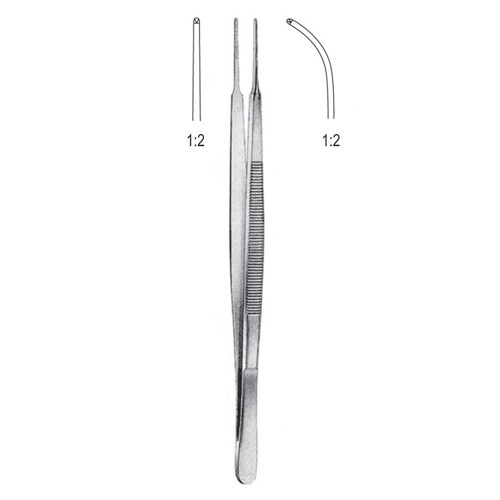 Gerald Tissue Forceps, 1x2 Teeth, Str, 18cm