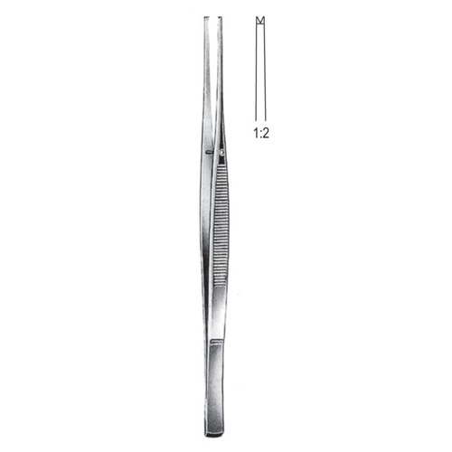 Taylor Tissue Forceps, 1x2 Teeth, 17.5cm