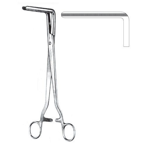 Wertheim Hysterectomy Clamp Forceps, Fig 2, 24cm