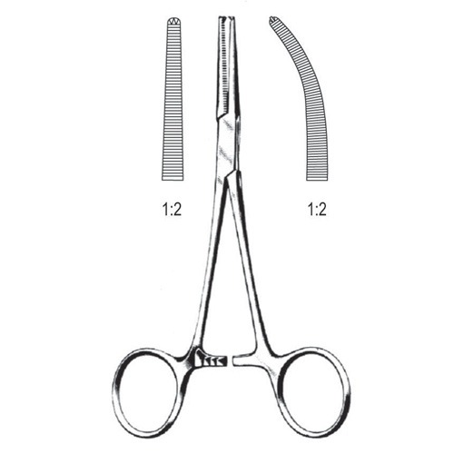 Crile Artery Forceps, 1x2 Teeth, Cvd, 14cm