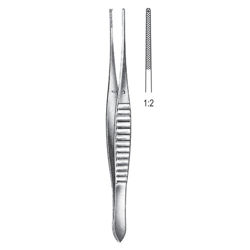Gillies Tissue Forceps, 1x2 Teeth, 15cm with pin