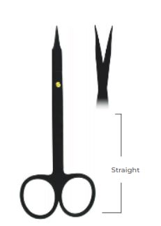 Goldman Fox Black Line Scissors  straight Fig. 1 ( 13 cm)