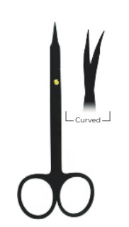 Goldman Fox Black Line Scissors  Curved Fig. 2( 13 cm)