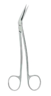 Locklin Gum Scissors Angular, one blade serrated Fig. 1  (16.5cm)