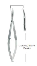 Westcott Gum Scissors  Curved, blunt beaksFig. 2( 11cm)