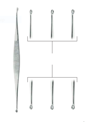 Bone Curettes Williger 14cm Fig. 0/1