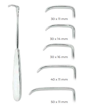 Retractors (Langenbeck 21cm) mm. 30x11