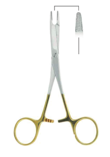 Olsen-Hegar TC Needle holder and scissors combined With TC inserts (14cm)