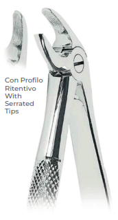 Extracting Forceps Con proﬁlo ritentivo With serrated tips for  Lower incisors and canines   Fig. 4