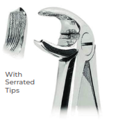 Extracting Forceps With serrated tips FOR Lower molars, left  Fig. 24