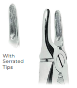 Extracting Forceps With serrated tips FOR Upper roots Fig. 29