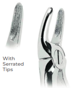 Extracting Forceps With serrated tips FOR Upper roots Fig. 30