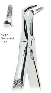 Extracting Forceps With serrated tips FOR  Lower roots Fig. 45