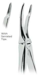 Extracting Forceps With serrated tips  FOR Upper roots   Fig. 49