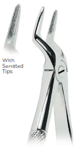 Extracting Forceps With serrated tips FOR Upper roots  Fig. 51A